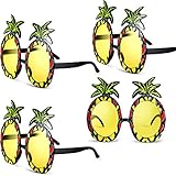 Material: estas gafas de sol de piña están hechas de plástico que es lo suficientemente resistente y duradero, no es fácil de deformar y romper, puede guardarlas durante mucho tiempo