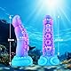 18 cm Anfänger kleines Monster-Tentakel-Dildo mit Saugfuß, Silikon Fantasie-Drachen-Analplug, realistischer Oktopus-Penis konischer Alien-Dildo, lila-blaues G-Punkt-Spielzeug für Männer und Frauen