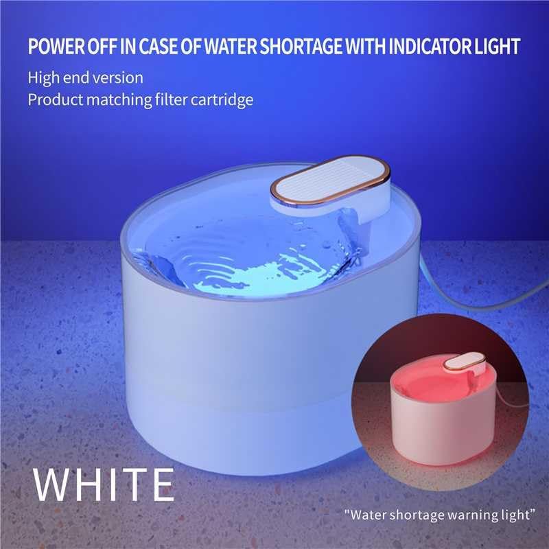 Miniatura 3 de Fuente de agua para gatos, fuente de agua ultra silenciosa para gatos, luz LED de nivel de agua para mascotas de gran capacidad de 3 L101 oz,