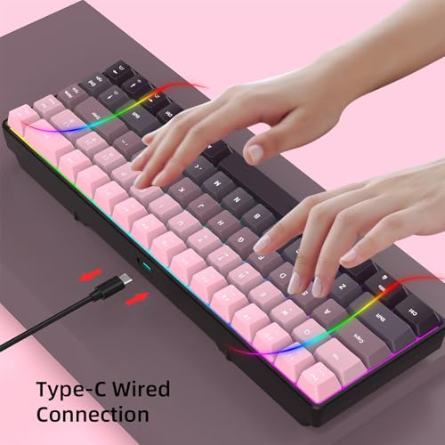 Teclado Mecánico Gamer 68 Keys Conectividad Tipo-C miniatura 4