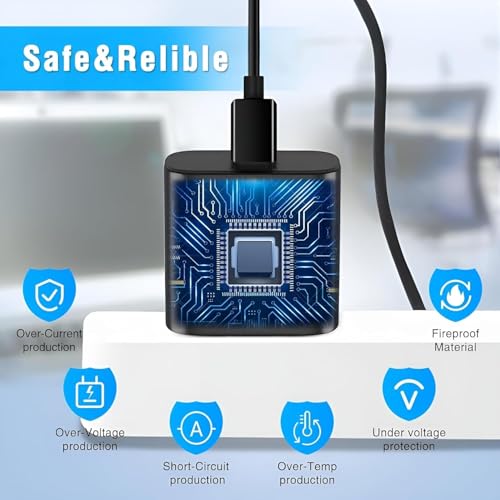 Image of 45W Super-Fast Charging Adapter with 3.3 Ft Type C Cable Compatible with Samsung Galaxy S26 /S25(Ultra /Edge /FE) S24+ /S23 /S24 /S23 Fe /M17 /Z Fold 7 /6 / Flip 7 /6 / Galaxy Tab S11 /S10 Lite /S10 Fe - Black