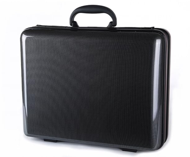 Baxi&barna Hard Shell Briefcase, Business Document Box, 20 Inch, Black, Multiple Compartments, Professional Storage Case2