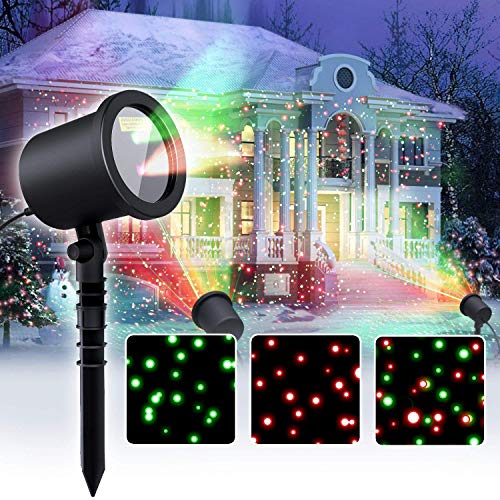COOWOO Christmas Laser Lights Projector Star Laser Lights Show for Outdoor Decorations Waterproof Landscape Lighting Ornament for Christmas and Holidays