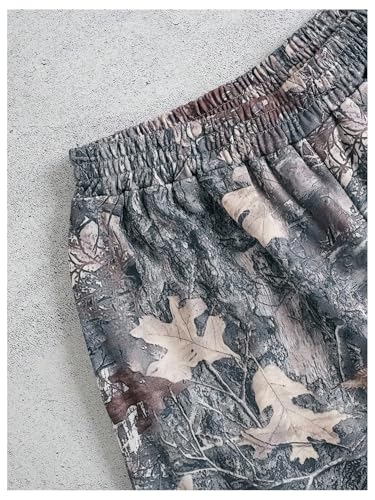 COZYEASE Men's Vintage Graphic Elastic Waist Pants Elastic Waist Camo Print Long Trousers Streetwear4