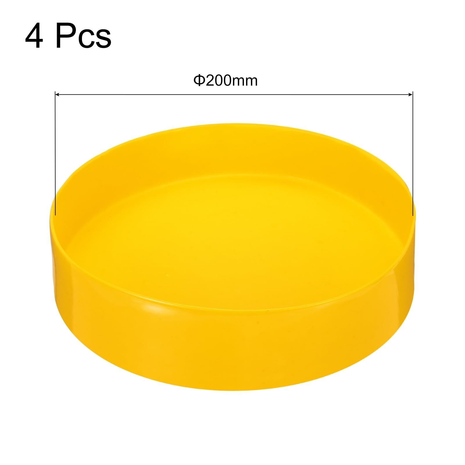 uxcell 4pcs Rubber End Caps 200mm(8 Inch) ID Vinyl Round End Cap Cover Screw Thread Protectors Yellow