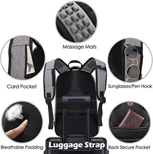 Image of 17Inch Laptop Backpack TSA Backpack with USB Charge Port Water Resistant Bookbag