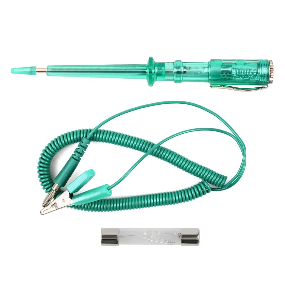 UpToDateTools DC 6V/12V/24V Car Circuit Tester Probe Light System Test Probe Lamp Auto Light Lamp Voltage Test Pen, Battery_powered 3