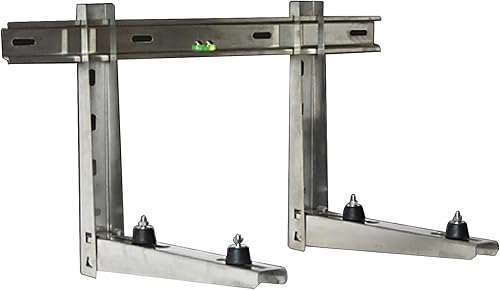 Soporte de condensador de montaje en pared resistente con barras transversales, soporte de acero inoxidable aplicable a todos los tipos sistemas de