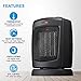 Space Heater with Adjustable Thermostat, 1500W Ceramic Portable Heater with 4 Modes, Safety & Fast - Quiet Heat, Small Mini Electric Heater for Indoor Office Room Desktop Home Use