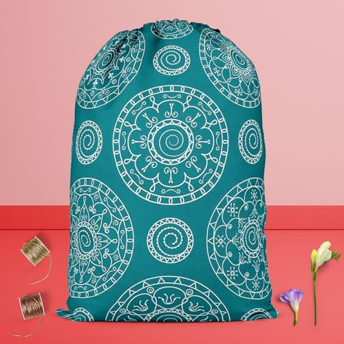 Image of ArtzFolio Blue Blue | Reusable Sack Bag | Bag for Gym, Storage, Vegetable & Travel