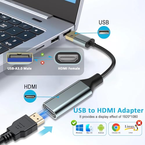 Image of USB to HDMI Adapter USB 3.0 to HDMI Converter