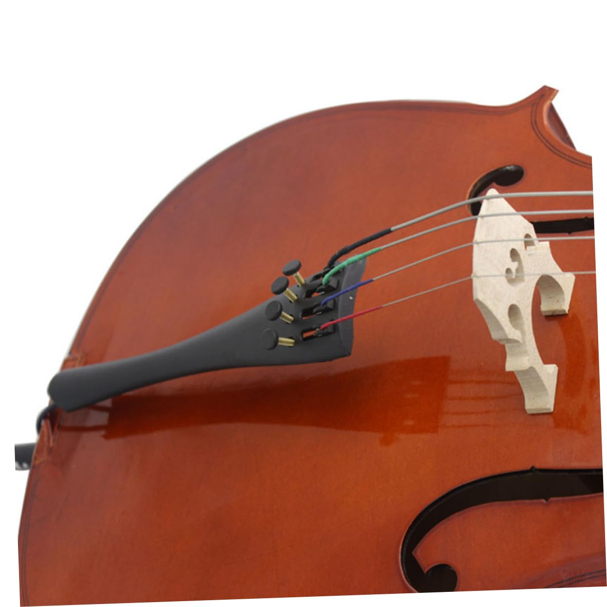 BESTonZON 4 Set cordiera finetuner per violoncello accessori per violoncello parti di Piastra per corde di Sordina per strumenti musicali AbS