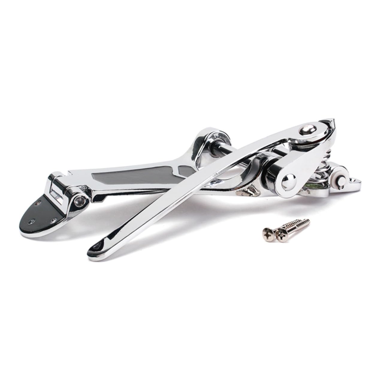 Tremolo Bridge for Hollow Semi-hollow Jazz Guitar Chrome Vintage Style Manual True Roller Retaining Bar