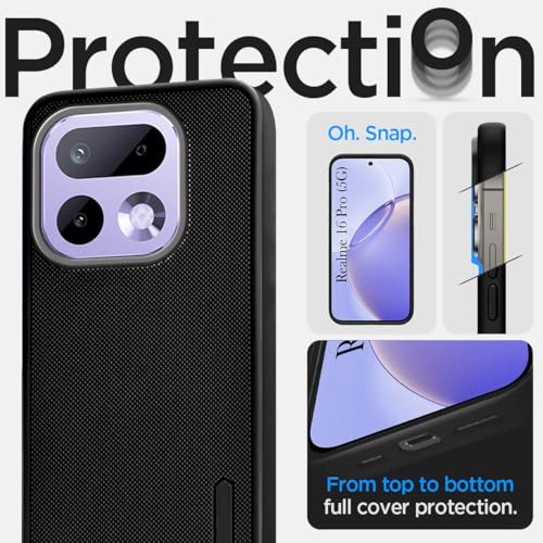 Image of Jkobi Rubberised Back Cover Case for Realme 16 Pro (Textured Grip Design | Micro-Fiber Cloth Inside | Slim and Light Weight | Soft Touch and Feel)