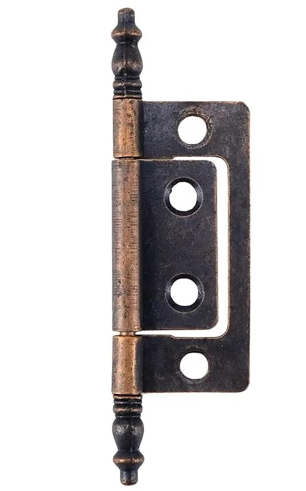 Kdhcvkz Red Copper 50Pcs 2" Iron Antique Brass Non-Mortise Cabinet Hinge(Red Copper)
