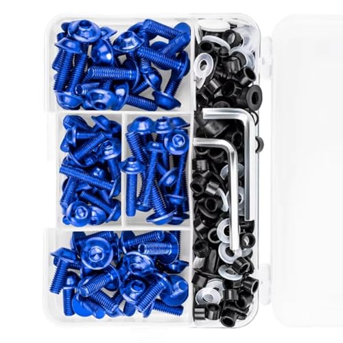 �I�[�g�o�C�p�l�W Compatible With Yamaha For YZF For R3 ABS 2017-2019 For R6 1999 2000-2019 �I�[�g�o�C�t�����g�K���X�t�����g�K���X�E�C���h�f�B�t���N�^�[�{���g�L�b�g�l�W(Blue)