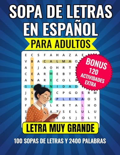 Sopa de Letras en Español para Adultos Letra Muy Grande: 100 Sopa...