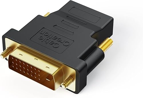 CableCreation DVI to HDMI Adapter, Bi-Directional DVI Male to HDMI Female Converter, Support 1080P, 3D for PS3,PS4,TV