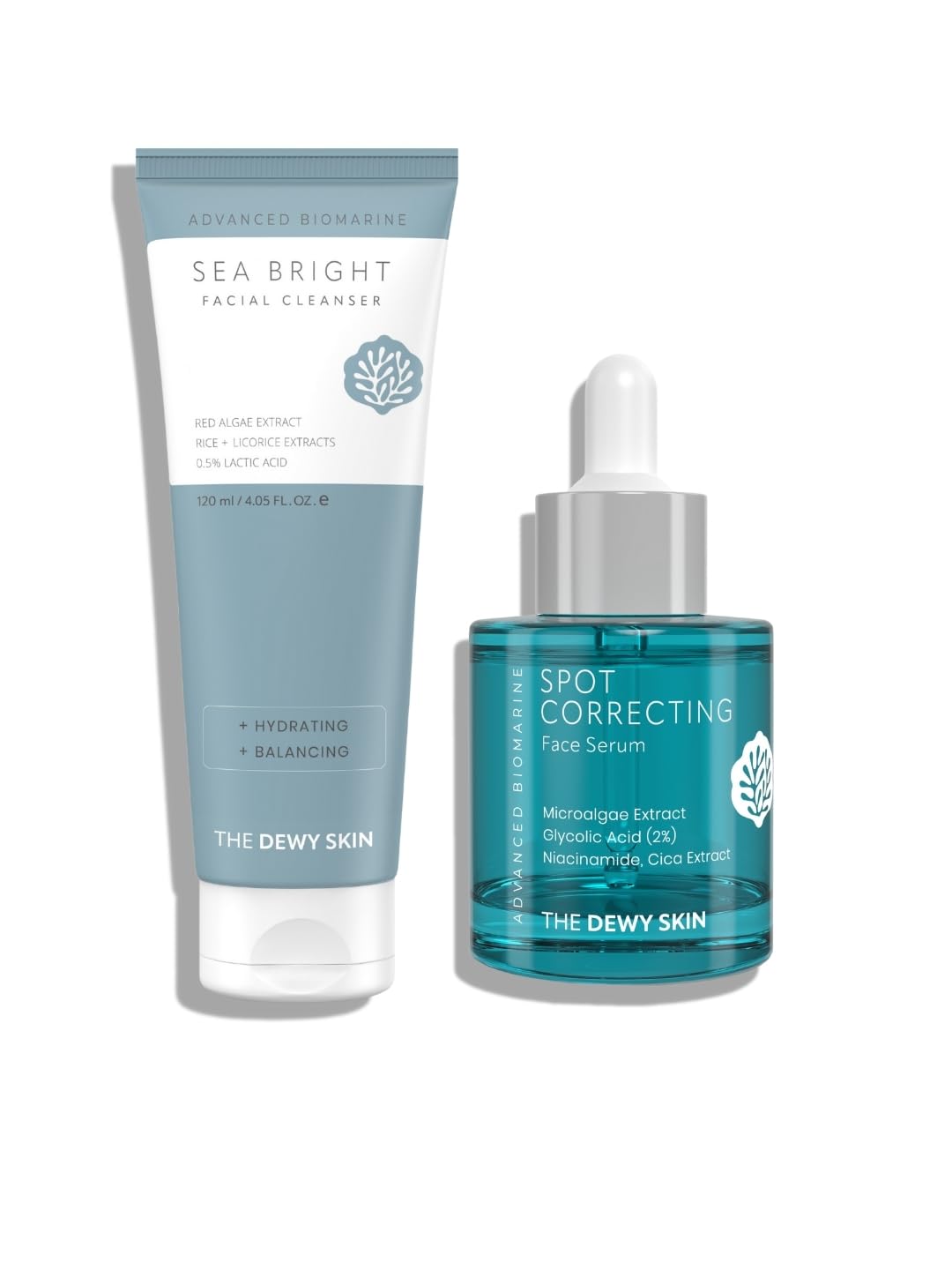 Brightening & Even Tone Skincare Duo | Spot Correcting Face Serum (30ml) + Sea Bright Facial Cleanser (120ml)-image-13