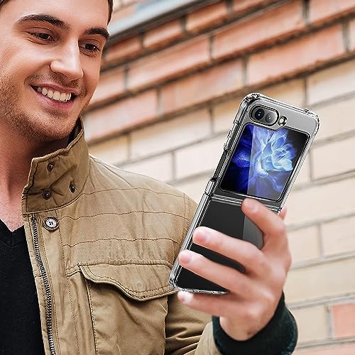 Image of for Samsung Galaxy Z Flip 5,Samsung Galaxy Z Flip 5 Phone Case Clear Transparent TPU Shock-Absorption Flexible Cell Phone Cover for Samsung Galaxy Z Flip 5 - Transparent