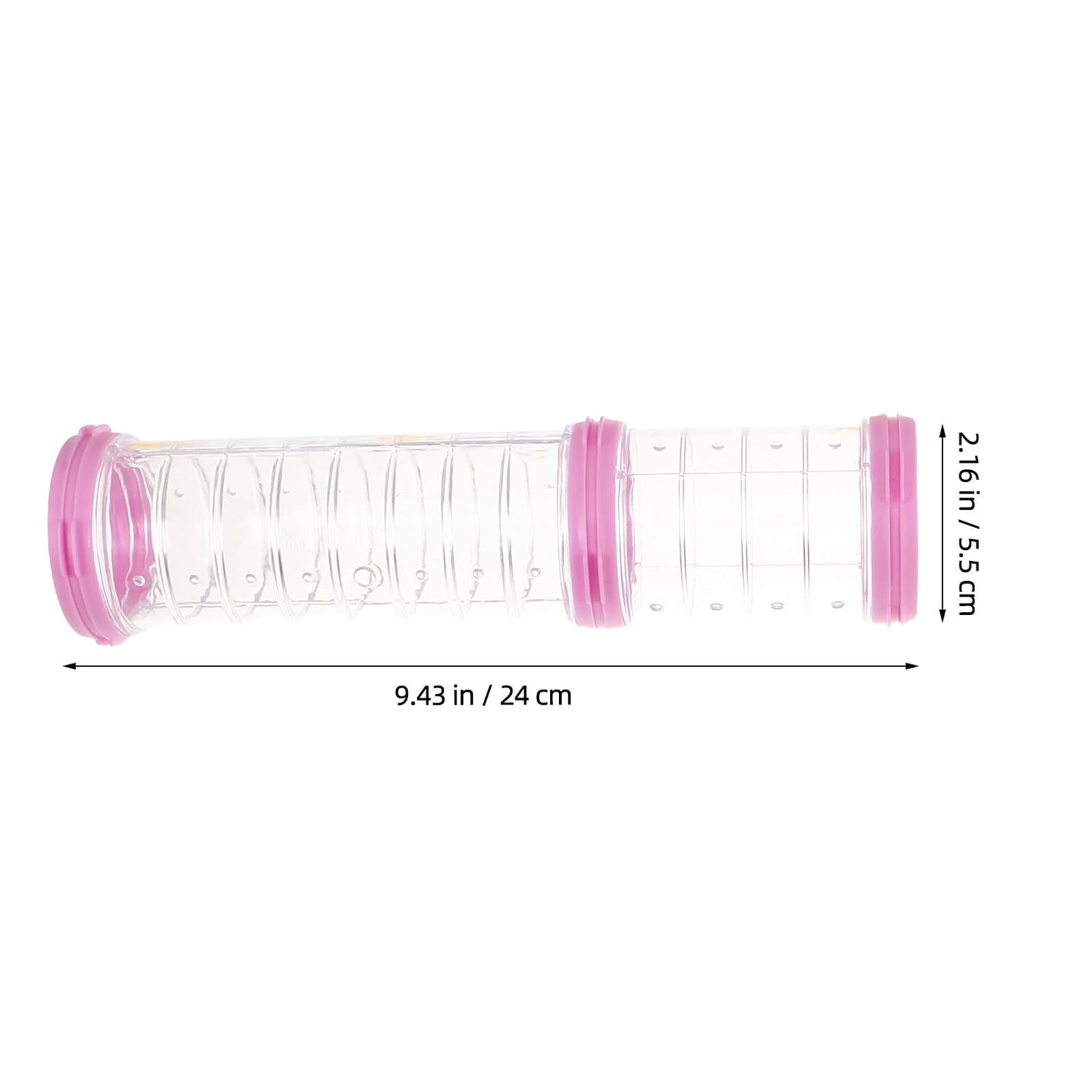 Hohopeti 2sätze Transparenter Hamstertunnel Faltbarer Spieltunnel für Kleintiere Hamster-spieltunnel aus Kunststoff Hamsterröhre für Frettchen Ratten und Kleintiere zum Spielen
