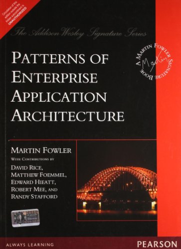 Pearsonn Patterns Of Enterprise Application Arc... 8131794024 Book Cover