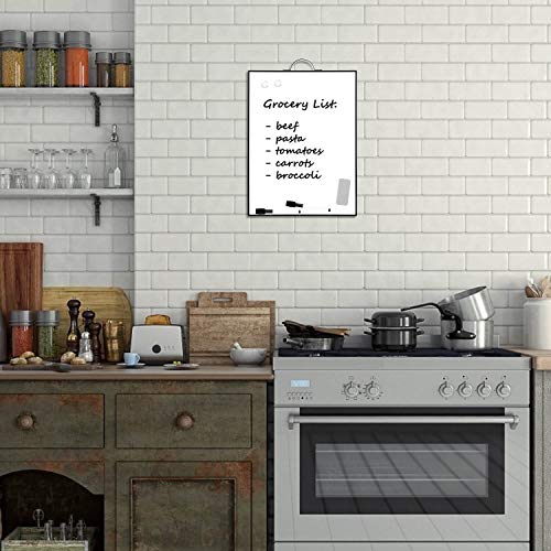 tsj office small white board - 1634 x 1234 portable black aluminum framed whiteboard magnetic dry erase board with a handle to do list notepad for office home school