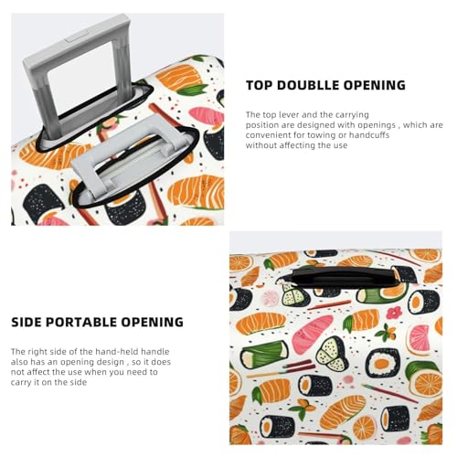 Luggage Cover Protector - Cute Sushi Sashimi Print Suitcase Covers for Luggage Fit 18-21 Inch Suitcase4