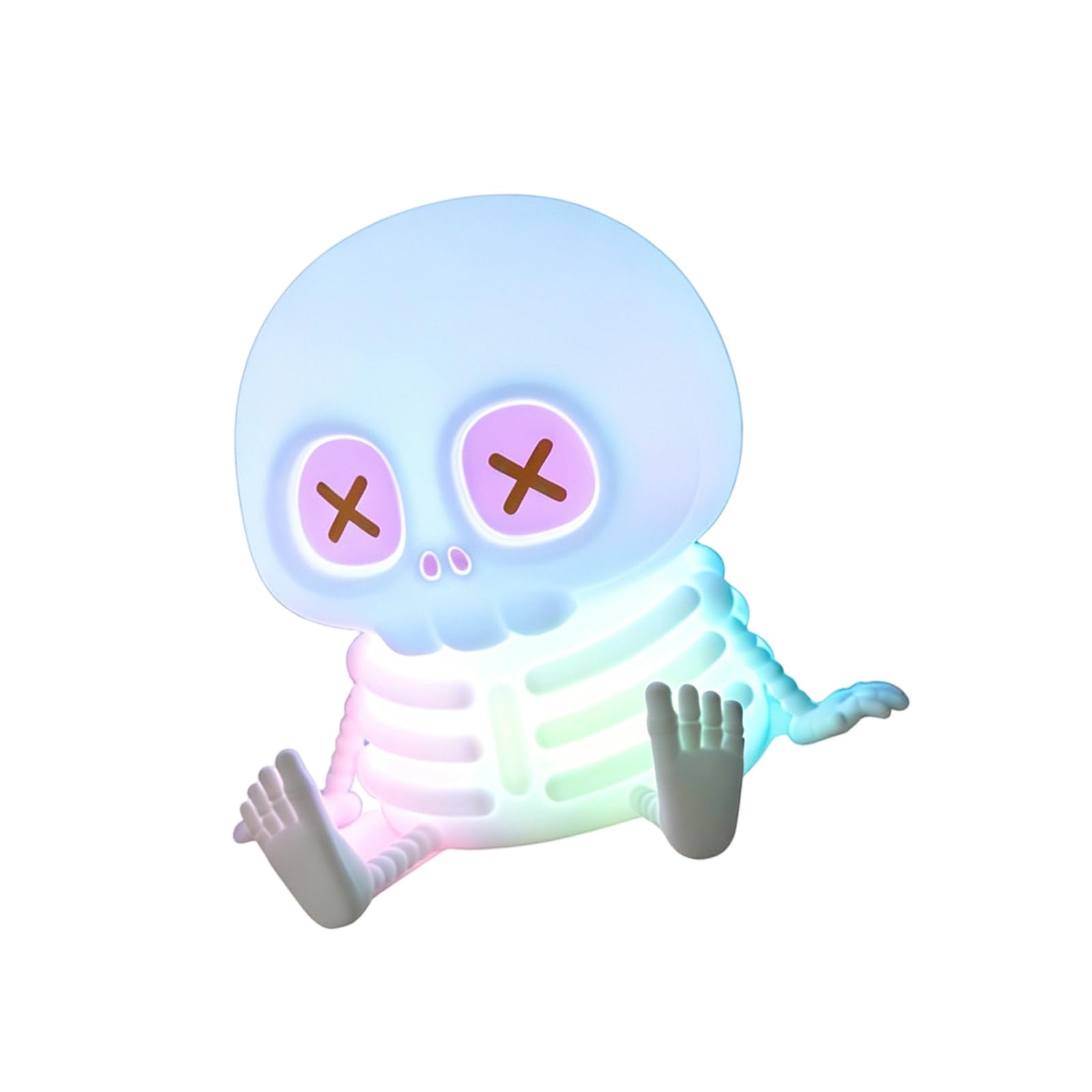 Mekalero Nursery Night Light Skeleton Shape Rechargeable Touch Sensitive Lamp Silicone Texture Great for Bedside Decorating Use Touch Night Light for Kids