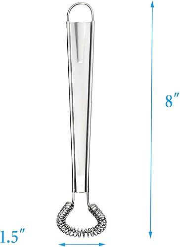 Miniatura 10 de Best Utensils - Mini batidor de huevos de acero inoxidable, espumador de leche de mano, espumador, mezclador de café cremoso, mezclador de salsa de