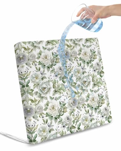 2 Pack Spring Floral Waterproof Cushion Covers with Ties, Outdoor Patio Chaise Lounge Chair Seat Cushion Slip Covers Replacement(Only Cover) Summer Botanical Pastoral Watercolor 22