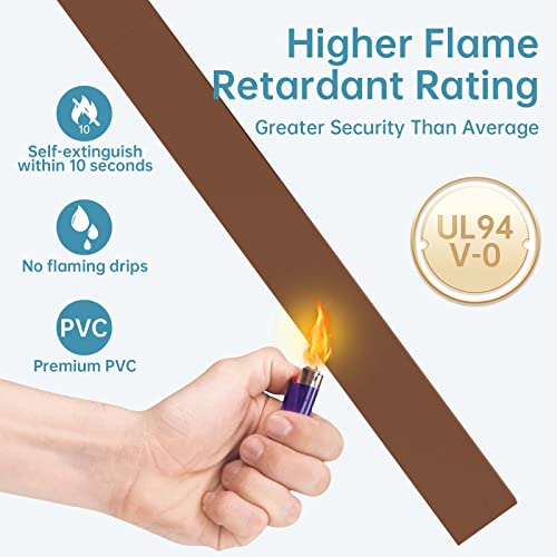 Wire Hider, 157in Delamu Cord Hider Wall, Paintable Wire Covers for Cords, TV Cable Hider Wall Kit, Cable Covers Raceway, Cable Management Hide TV Cords for Wall Mount TV, 10XL15.7 W0.95 H0.55in Brown by Delamu - Image 7