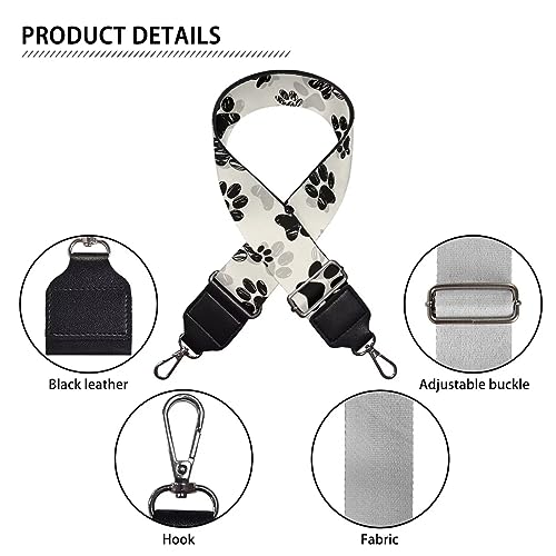 Image of Adjustable Purse Strap Replacement, Wide Shoulder Canvas Bag Strap, Crossbody Handbag Strap