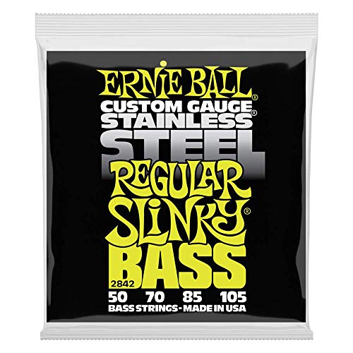 Ernie Ball Stainless Steel Regular Slinky Bass Set, .050 - .105