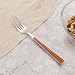 Imagen de SHINEOFI 1juego Cubiertos de Acero Inoxidable con Mango de Madera Cuchillo Tenedor Cuchara Grande Cuchara Pequeña Utensilios para Cena Fiesta Restaurante o Hogar Vajilla Resistente