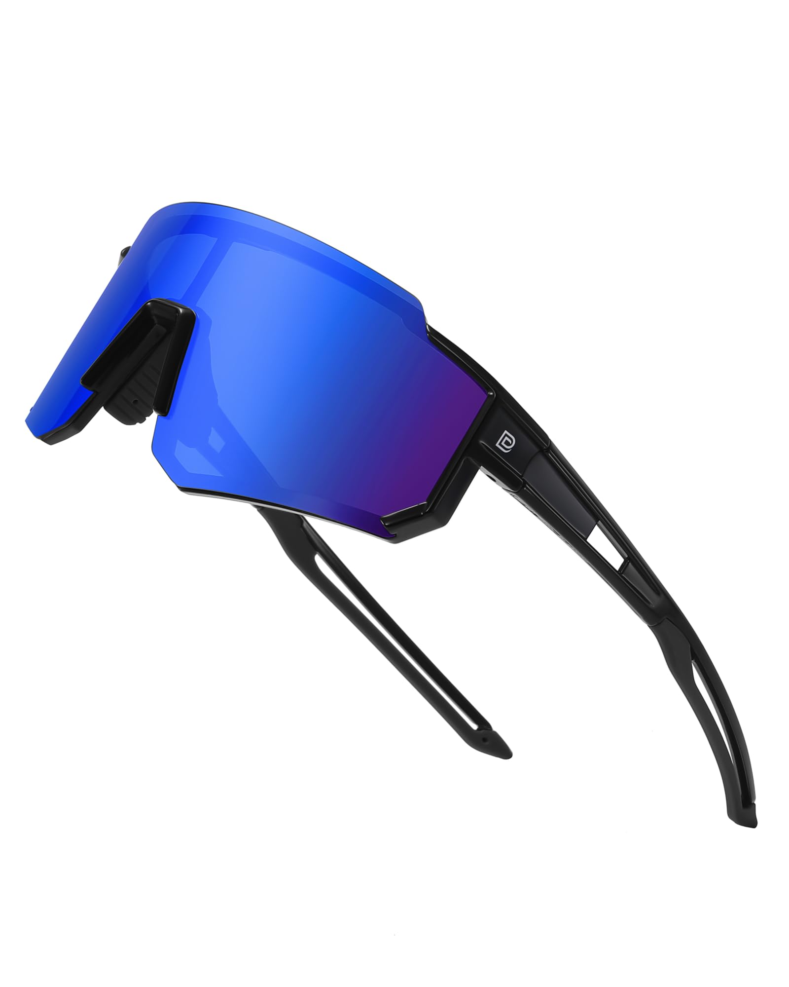DUCO Polarisierte Sport Sonnenbrille für Herren Damen UV400 Schutz Baseball Radfahren Laufen Fischen Sonnenbrille DC0068 | [24g TR-90 Super Leicht Fahrradbrille] Wrap Around Sportbrille UV400 Laufbrille Polbrille für Laufen/Ebike/Rennrad/Baseball