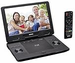 Lenco BRP-1150 Lettore DVD portatile Blu-Ray - Schermo TFT girevole da 11,5" con 1024 x 600 Pixel - Batteria integrata - con adattatore di alimentazione e auto - ingresso USB - AV-Out - HDMI - Nero