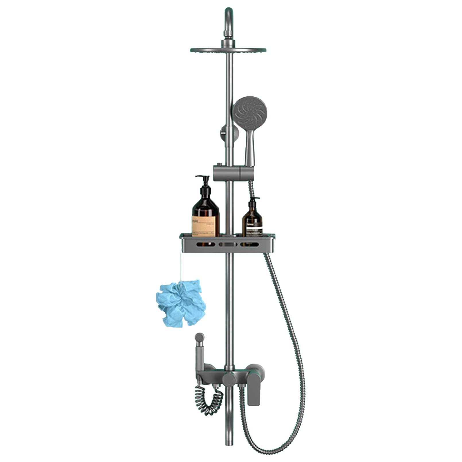 Système de douche à effet pluie pour résoudre le manque de pression au mur