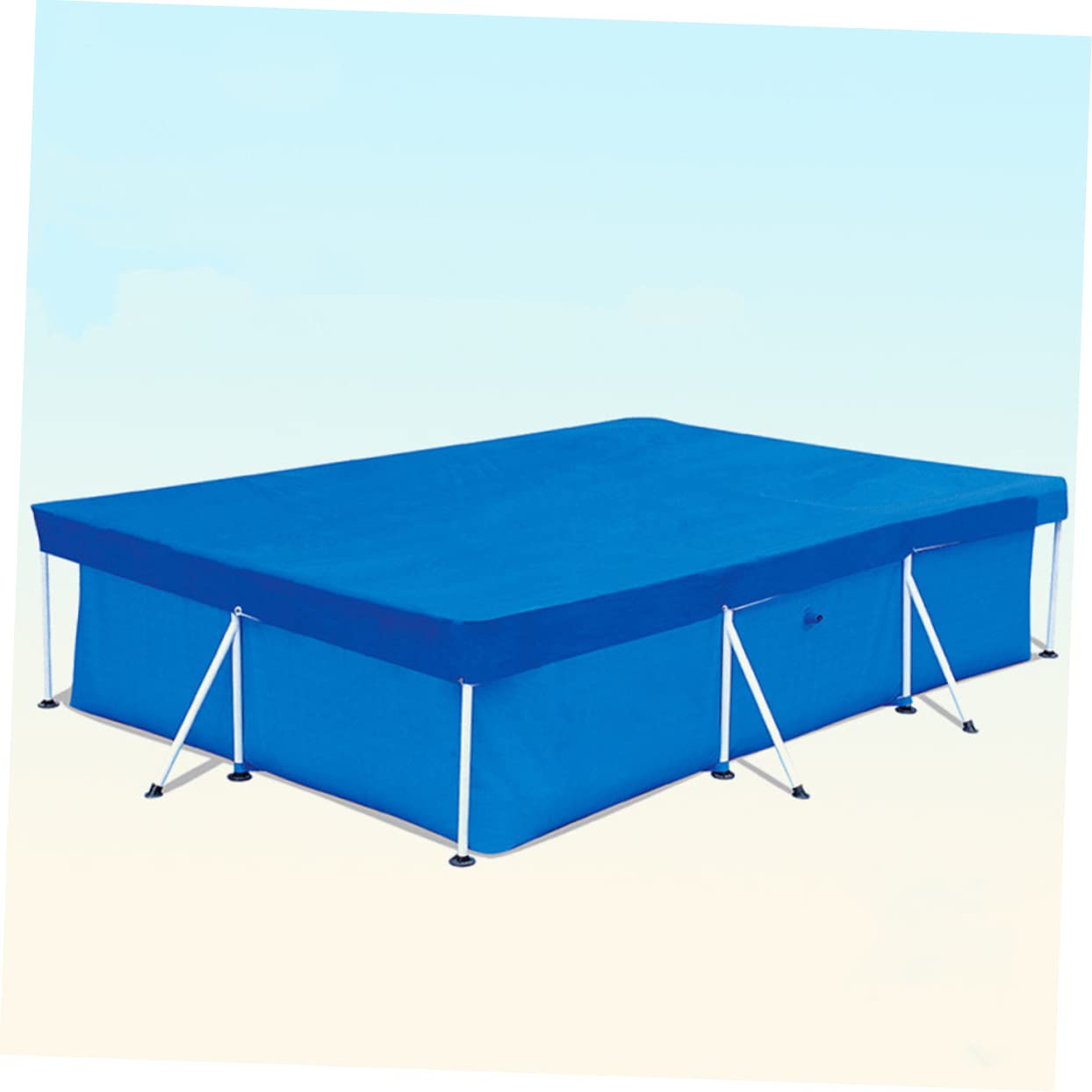 Kisangel Piscine PE Usage Cadre au à Gonflables pour Sol Piscines Bâche de Imperméable, Antidérapante Pliable, Bleu