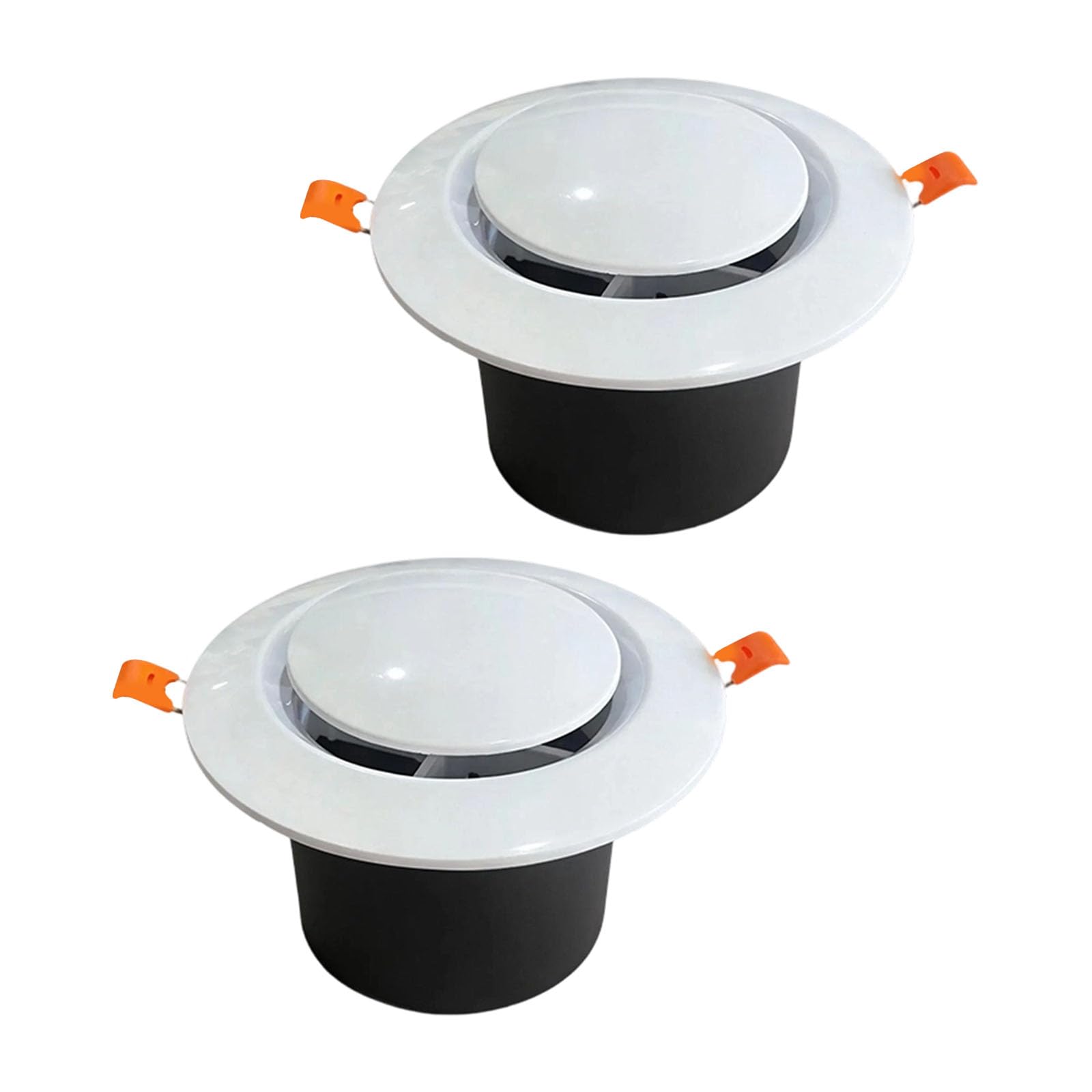 Nvoqilin Disc 2Pcs Adjustable Round Vent Grilles 7.3Cm For Indoor Outdoor Abs Circular Air Vent Covers