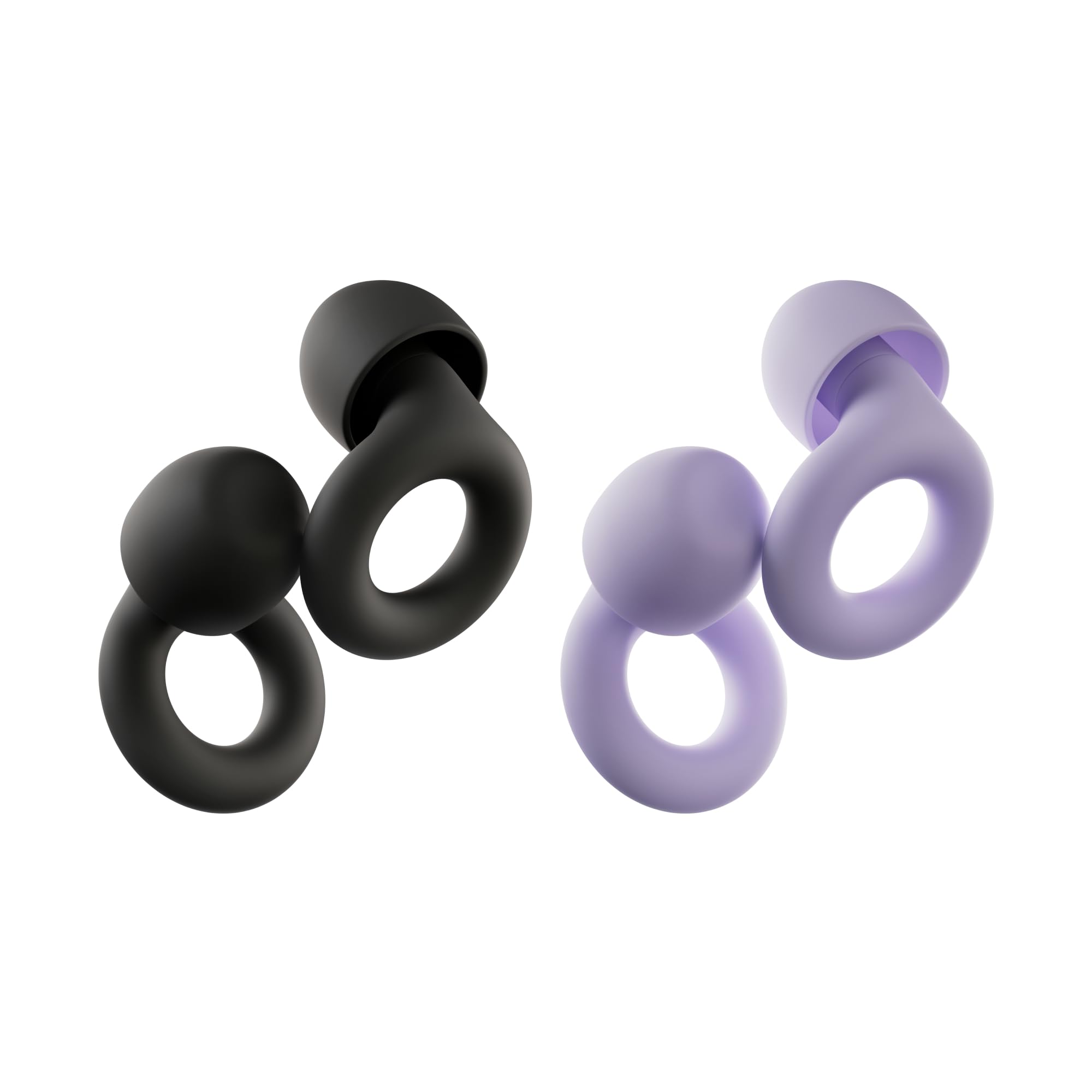 Loop Earplugs Quiet Bundle 2-Pack Flexible Reusable Ear Plugs for Sleep Focus Travel Noise Sensitivity Comfy Adjustable Fit
