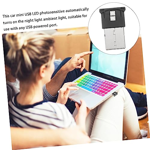 Luz nocturna coche USB PRETYZOOM con bajo consumo y ajuste de color ABS 3