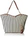 niceeshop Fashion Stripe Single Shoulder Canvas Bag Women Handbag (Black White)