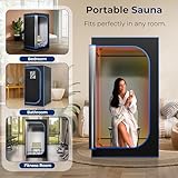 SereneLife Portable Steam Sauna Tent with Remote Control Timer - Home & Indoor Steam Sauna Experience - Image 3
