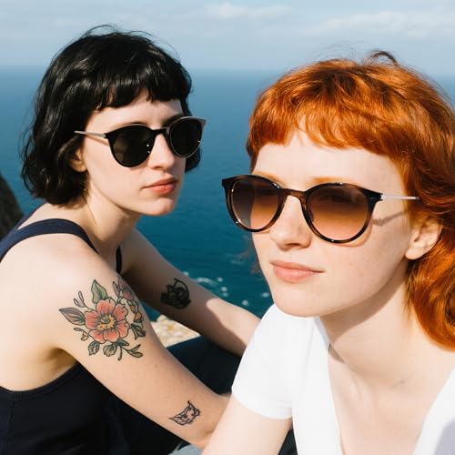 Pro Acme Polarized Sunglasses for Women Men - Vintage Round Classic Sun Glasses - Retro Trendy Style UV4002