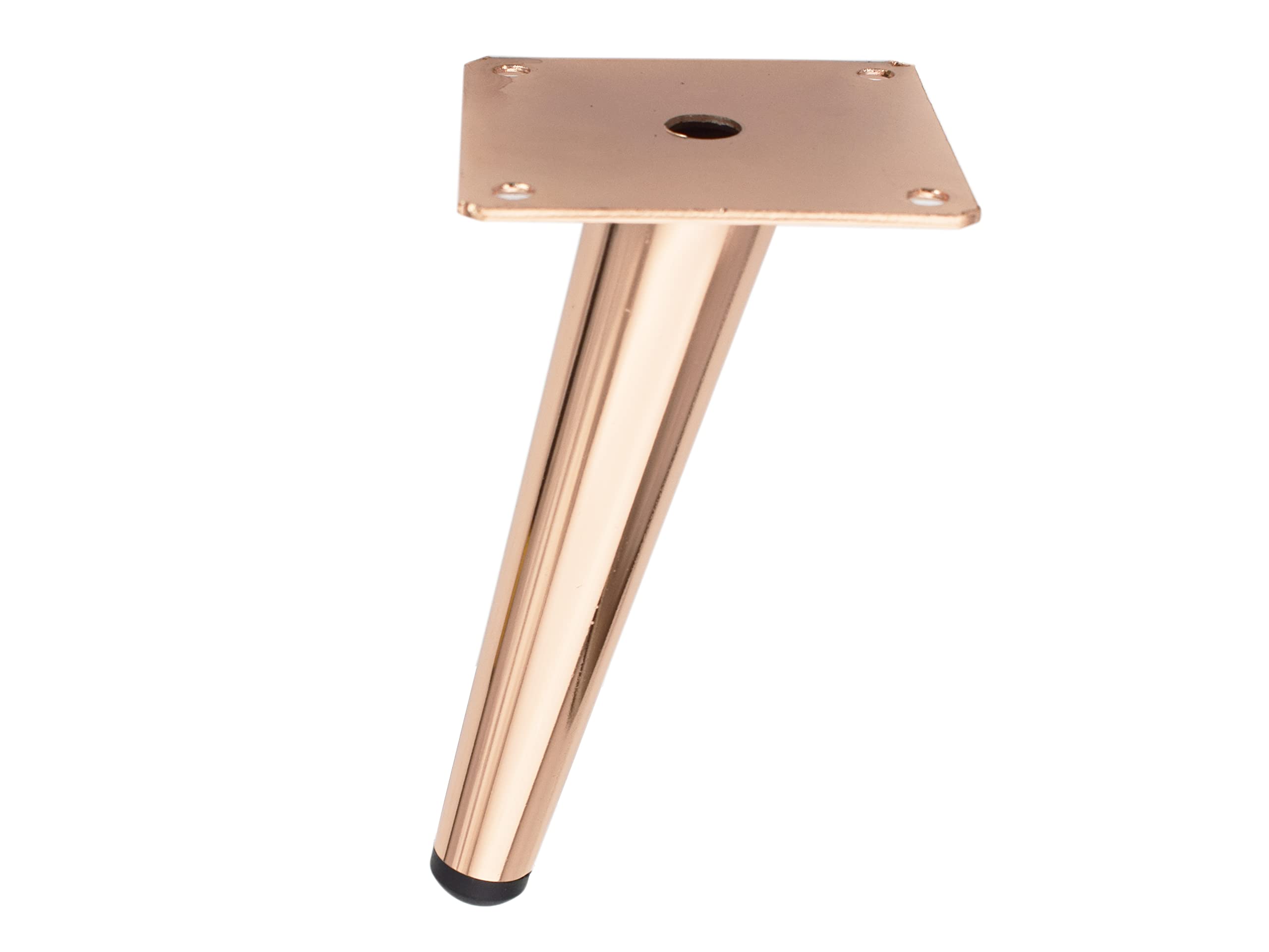 Fascination FASINATION Metal Cone Shaped (White Buffer) Golden Glossy Furniture Legs, Latest Style Coffee Table, Sofa Legs, Kitchen Table Legs Bathroom Cabinet Cupboard Feet (6 Inch) Rose Gold