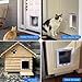 CEESC Cat Flap Door Magnetic Pet Door with 4 Way Lock for Cats, Kitties and Kittens, 3 Sizes and 2 Colors Options (M- Inner Size: 6.18