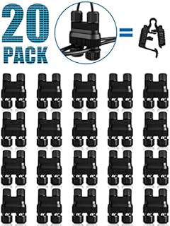 SUNVIE Fastlock2 Low Voltage Wire Connector Landscape Lighting Connectors Waterproof 12-18 Gauge Wire Connectors for Low Voltage Landscape Lights Outdoor Landscape Path Lights, 20 Pack