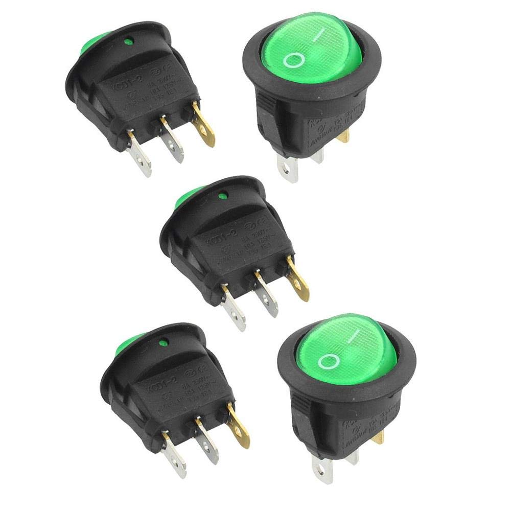 Interrupteur 3 broches marche arrêt lumineux néon pour sécuriser vos circuits électriques