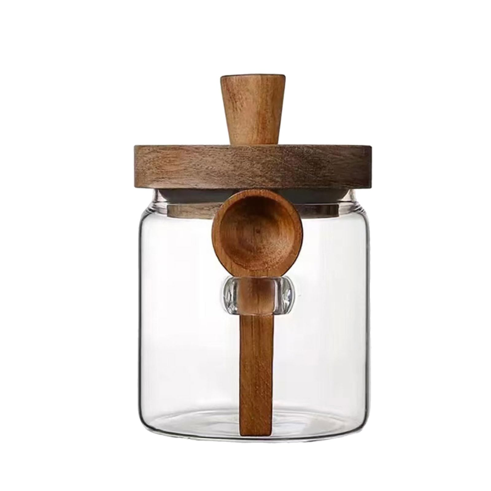Mekalero Crystals Clear Glass Storage Canister with Lid Coffee Cabinet Organizers Glass Storage Jar